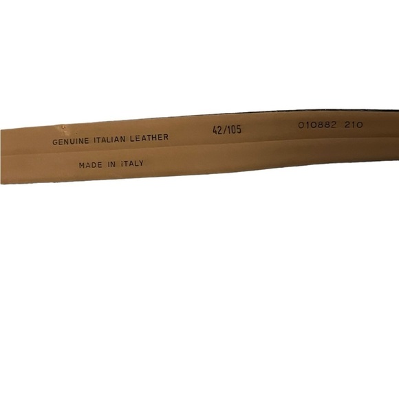 Made in Italy men’s brown leather belt with silver hardware - Picture 6 of 6